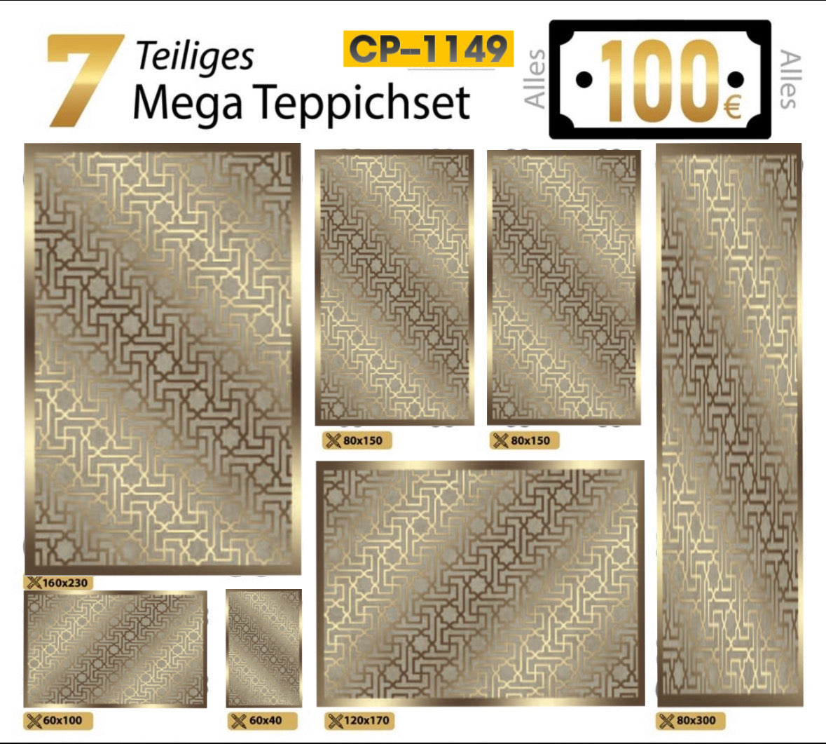 7 Teilig Teppich Set —