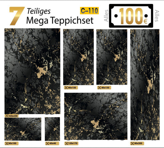 7 Teilig Teppich Set—C 110
