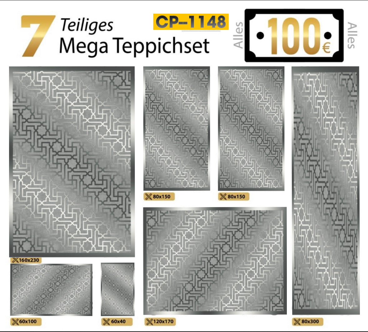7 Teilig Teppich Set —