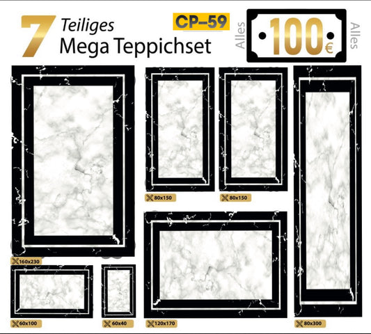 7 Teilig Teppich Set -CP 59