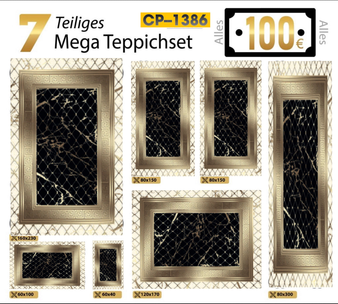 7 Teilig Teppich Set —CP 1386