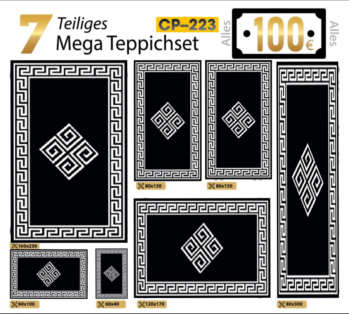 7 Teilig Teppich Set—CP223